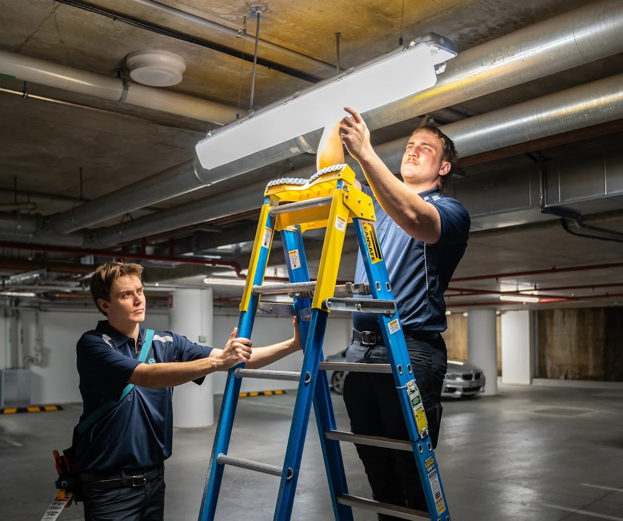 Strata electrical maintenance by Grove Spark in a Chatswood apartment building, NSW